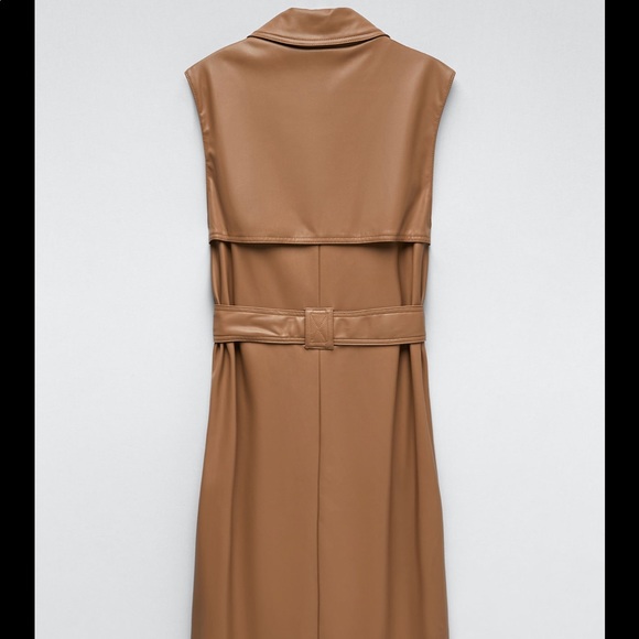 ZARA NWT FAUX LEATHER VEST - Picture 2 of 11